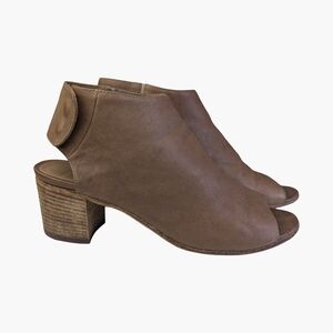 Mimosa Made in Italy Leather Heeled Sandals | Quiet Luxury | Size 8.5/39